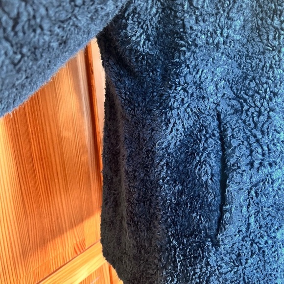Pendleton Large Blue-Green Sherpa Fuzzy Teddy Fleece Front Zip Jacket Unisex - Picture 3 of 8